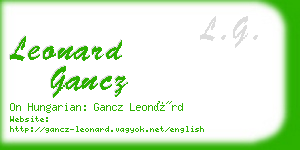 leonard gancz business card